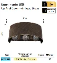 (MRX1373)LUMINARIO UP & DOWN LUZ CALIDA 6W MERCURY.webp