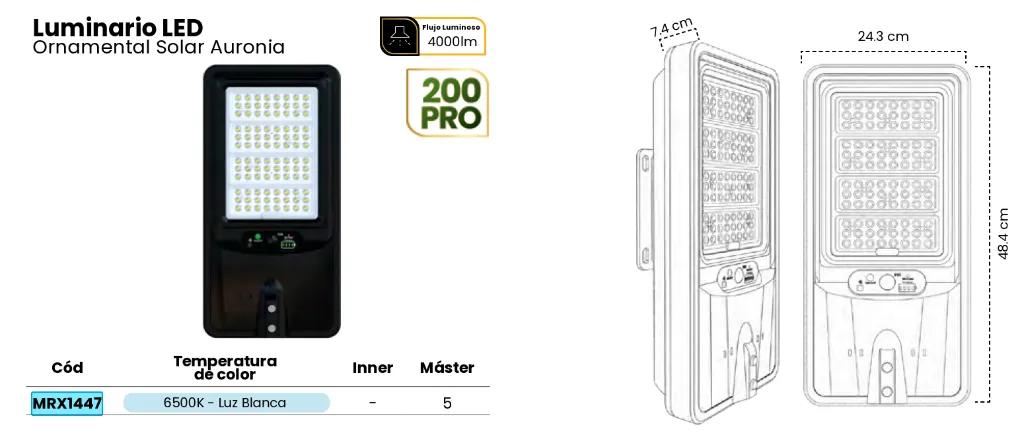 (MRX1447)SUBURBANA SOLAR CON SENSOR 200 PRO MERCURY.webp