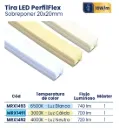 (MRX1491)TIRA LED PERFILFLEX SOBREPONER 25M LUZ CALIDA 20X 20 MERCURY