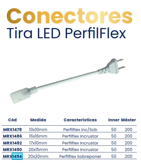 (1494) CONECTOR PARA TIRA (20X20)