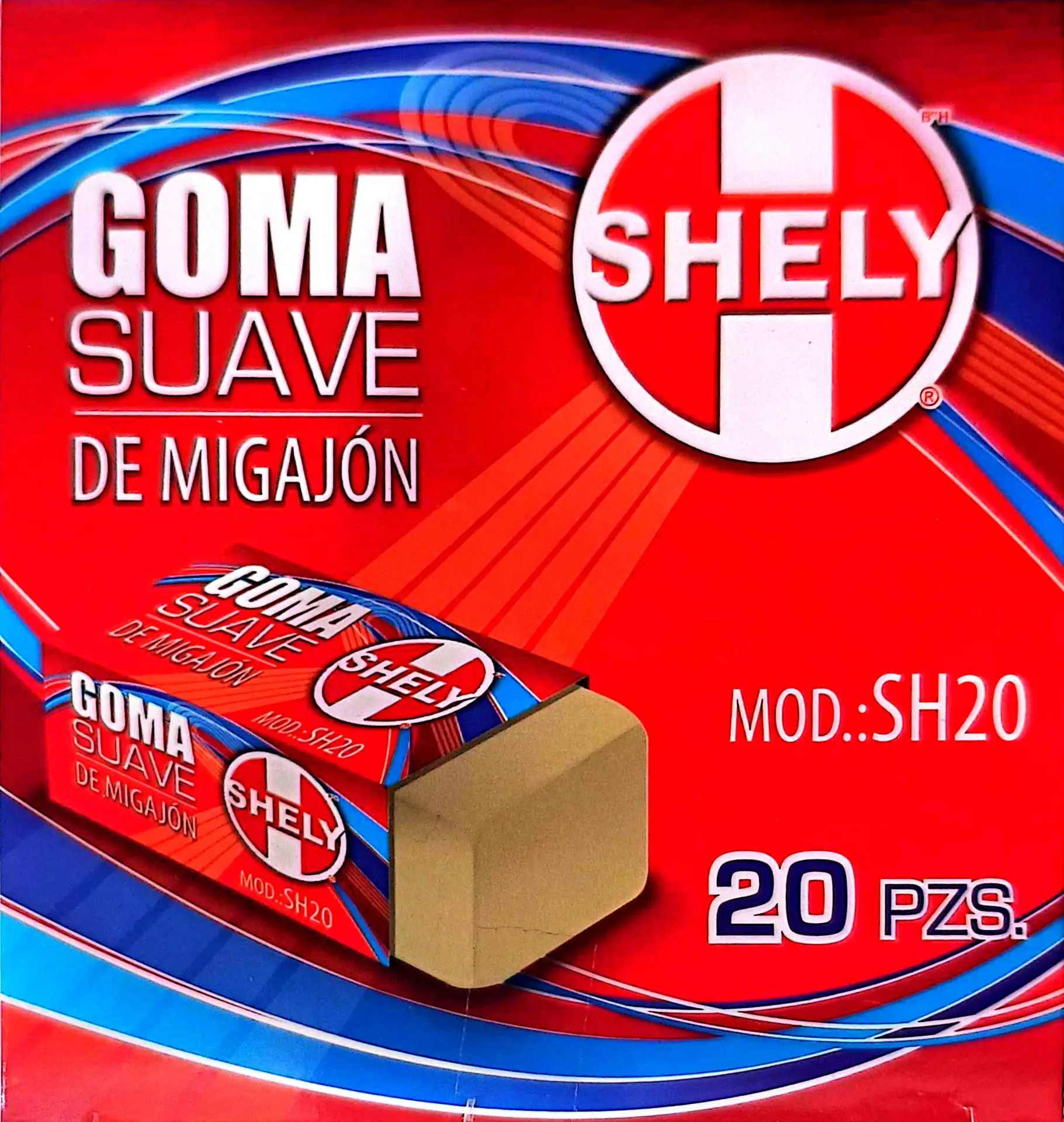[GSHEBCA20] GOMA SHELY MIGAJON SH20 BLANCA C/20