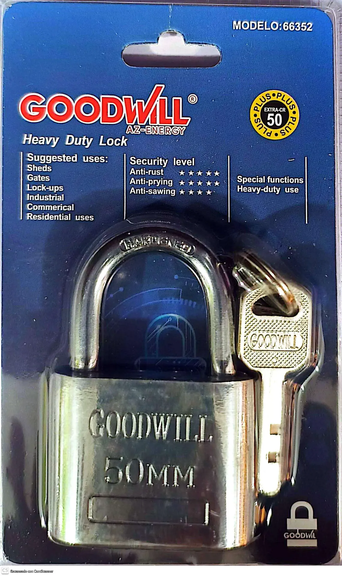 [66352] (66352) CANDADO 50MM GOOD WILL